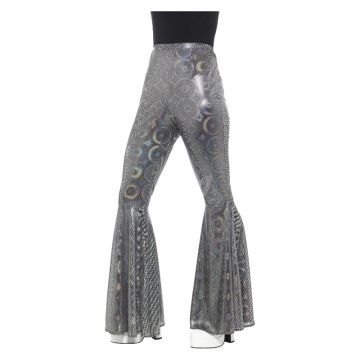Ladies Silver Flared Trousers