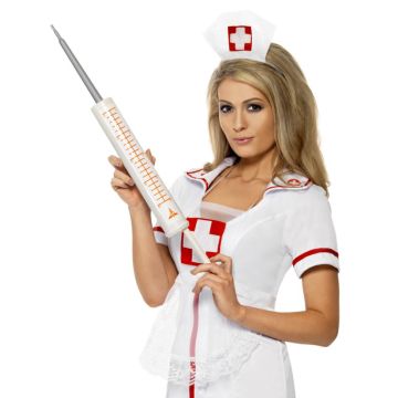 Nurse Costumes - Plastic 54cm Jumbo Syringe Injectors Nurse Smiffys Fancy Dress Halloween Costume Accessory