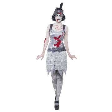 Zombie Costumes - 20s 1020s Horror Ladies Zombie Bloody Flapper Party Fancy Dress Costume Halloween