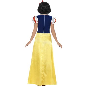 Adult Snow White Princess Costume Dress with Headband and Collar