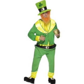 Mens Lucky Irish Green Leprechaun Costume St Patricks Day Halloween Party Outfit Oktoberfest Men