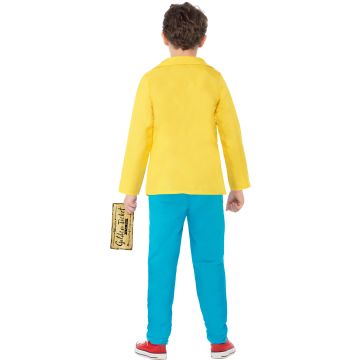 Boys Charlie Bucket Costume - Roald Dahl Golden Ticket 3-Piece Outfit