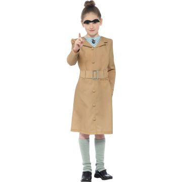 Book Week headmistress costume showing leg warmers and eyebrow piece