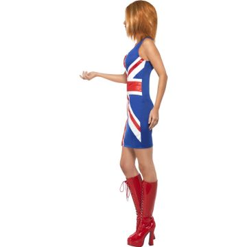 Womens Spice Girl Outfit - Union Jack Mini Dress Costume