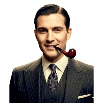 Adult Victorian Gentleman Smoking Pipe Prop - Classic Detective Accessory