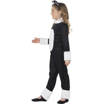 Kids Black Cat Costume Jumpsuit with Ears - Tuxedo Cat Onesie