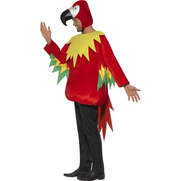 Adult Polly the Parrot Fancy Dress Funny Sports Mascot Party Costume Standard Unisex