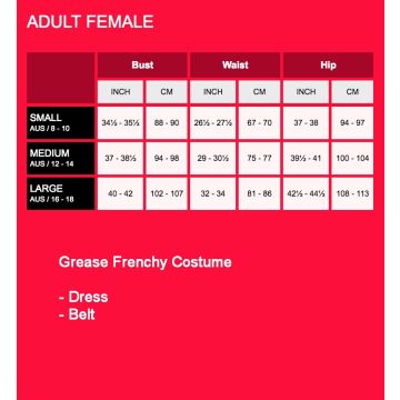 Grease Frenchy Beauty School Drop Out Costume