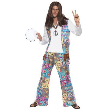 60s, 70s Costumes Australia - 1970s 70s Licensed Groovy Hippie Mens Fancy Dress 70s Party Retro Go Go Costume Disco