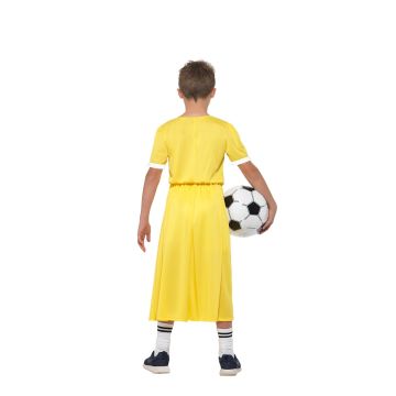 Kids Boy in the Dress Costume - Yellow Dress with Football & Socks
