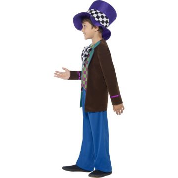 Childrens Mad Hatter Costume - Deluxe Tea Party Host Outfit with Hat