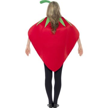 Strawberry Costume Ladies Mens Unisex Novelty Fruit Fancy Dress Outfit One Size
