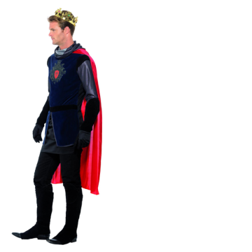 Adult King Arthur Medieval Costume - Deluxe Royal Knight Set with Crown