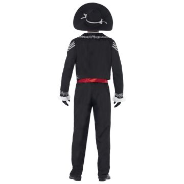 Guy Day of the Dead Costumes - Mens Mariachi Skeleton Suit with Sombrero