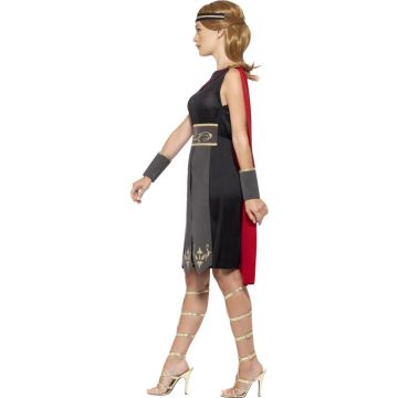 Adult Xena Warrior Costume - Women's Greek Gladiator Dress with Cape
