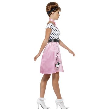 Ladies 1950s Rock n Roll Costume Poodle Grease Rockabilly Dance 