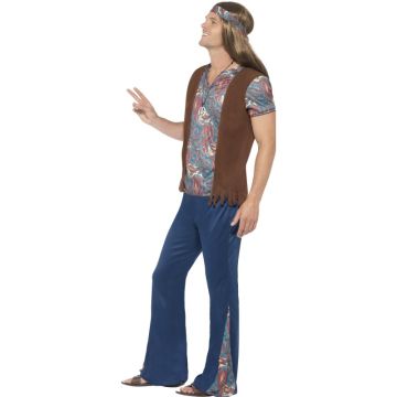 Adult Orion the Hippie Costume - 60s Groovy Paisley Peace Outfit