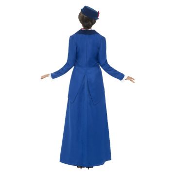 Adult Mary Poppins Costume - Victorian Nanny Suit with Hat