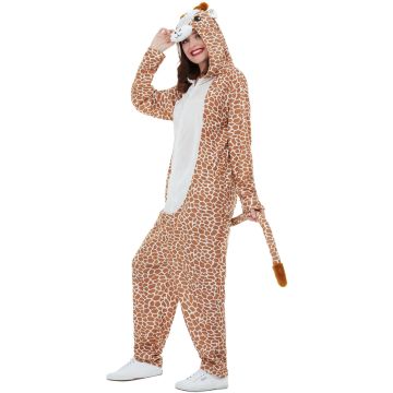 Adult Giraffe Costume - Full Body Hooded Jumpsuit with Tail