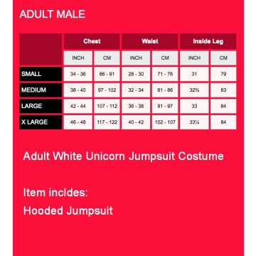 Adult Unicorn Onesie Costume - Rainbow Horn & Tail Jumpsuit