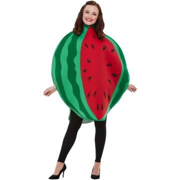 Adult Watermelon Slice Tabard Costume - Novelty Fruit Food Suit