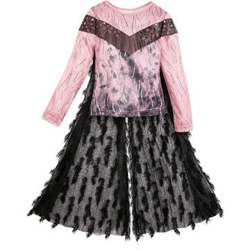 Girls Audrey Descendants Costume - Pink Princess Dress with Cape