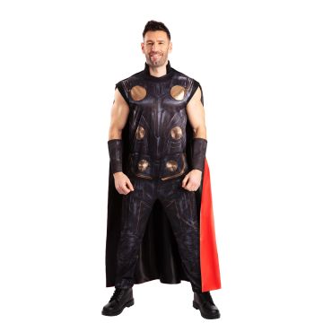 Adult Thor Avengers Costume - Marvel Superhero Jumpsuit with Cape