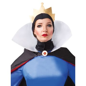 Womens Disney Evil Queen Costume - Snow White Villain Dress with Cape & Crown