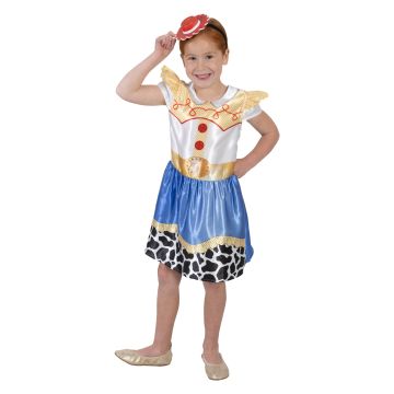 Girls Jessie Toy Story Costume Dress with Cowgirl Hat Headband
