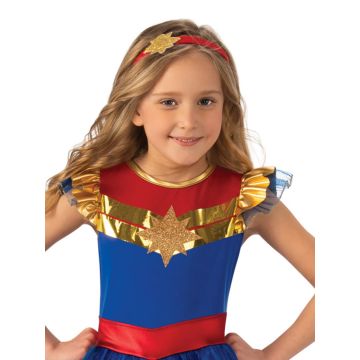Girls Captain Marvel Deluxe Tutu Costume Dress with Headband