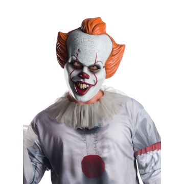 Adult Pennywise Clown Costume - It Movie Horror Mask & Top Set