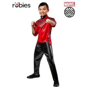 Kids Shang-Chi costume with red and black top and pants