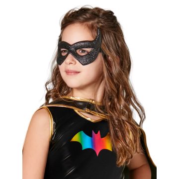 Girls Batgirl Deluxe Rainbow Tutu Costume - DC Superhero Girls Dress with Cape & Mask