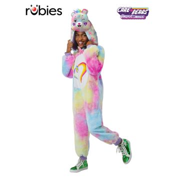 Kids Care Bears Togetherness Bear costume with rainbow heart belly badge and bear headpiece
