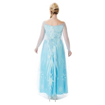 Adult Disney Frozen Elsa Ice Queen Costume Dress with Cape