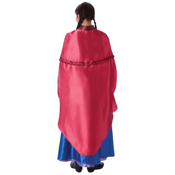 Adult Disney Frozen Princess Anna Traveling Costume Dress with Cape