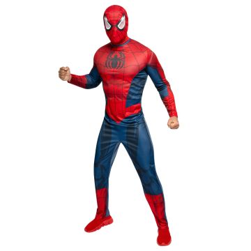 Adult Spider-Man Costume Jumpsuit with Hood - Marvel Superhero Full Body Suit