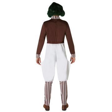 Adult Oompa Loompa Costume - Willy Wonka Chocolate Factory Worker Jumpsuit