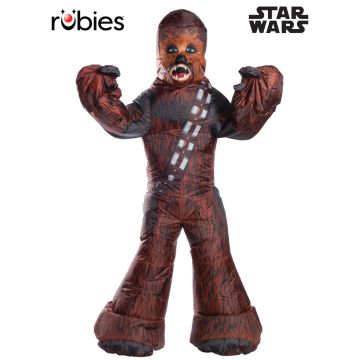 Adult Star Wars Chewbacca inflatable costume with digital fur print and bandolier strap
