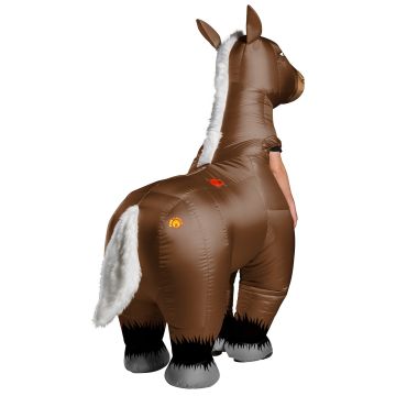 Adult Inflatable Horse Costume - Battery-Powered Ride-On Novelty Suit