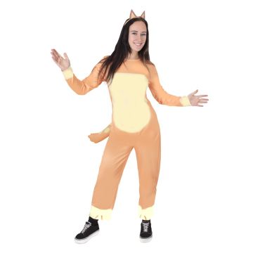 Adult Chilli Bluey Costume - Red Heeler Mum Jumpsuit