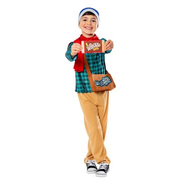 Kids Charlie Bucket Costume - Deluxe Charlie and the Chocolate Factory Set with Golden Ticket