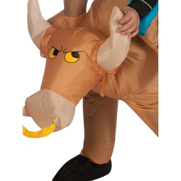 Adult Inflatable Bull Riding Costume - Rodeo Rider with Cowboy Hat