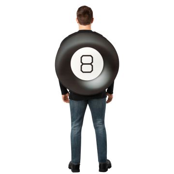 Adult Magic 8-Ball Costume Tabard with Interchangeable Answer Cards