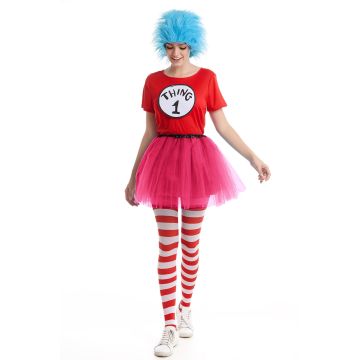 Adult Thing Character Costume Set - Red Tutu with Interchangeable Numbers 1-4