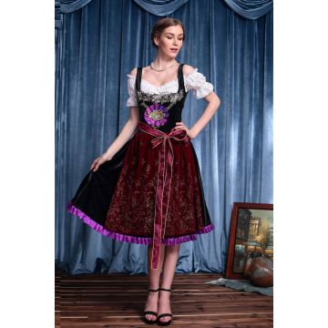 Ladies Oktoberfest Beer Maid Wench German Bavarian Heidi Fancy Dress Costume