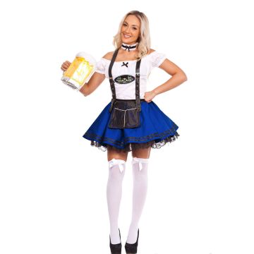 Ladies Blue Oktoberfest Beer Maid Costume lg204blue