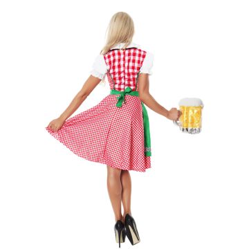 Adult Oktoberfest Beer Maid Costume - Bavarian Dirndl Dress with Apron