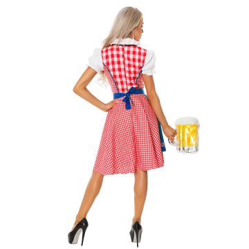 Adult Oktoberfest Couples Costume - Dirndl and Lederhosen Set with Hat