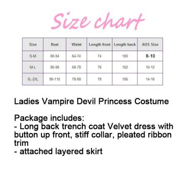 Ladies Vampire Costume - Gothic Countess Coat with Layered Skirt
